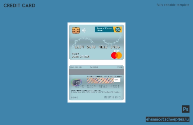 Beispielvorschau der Mastercard der Bank of Cyprus (Bank of Cyprus)